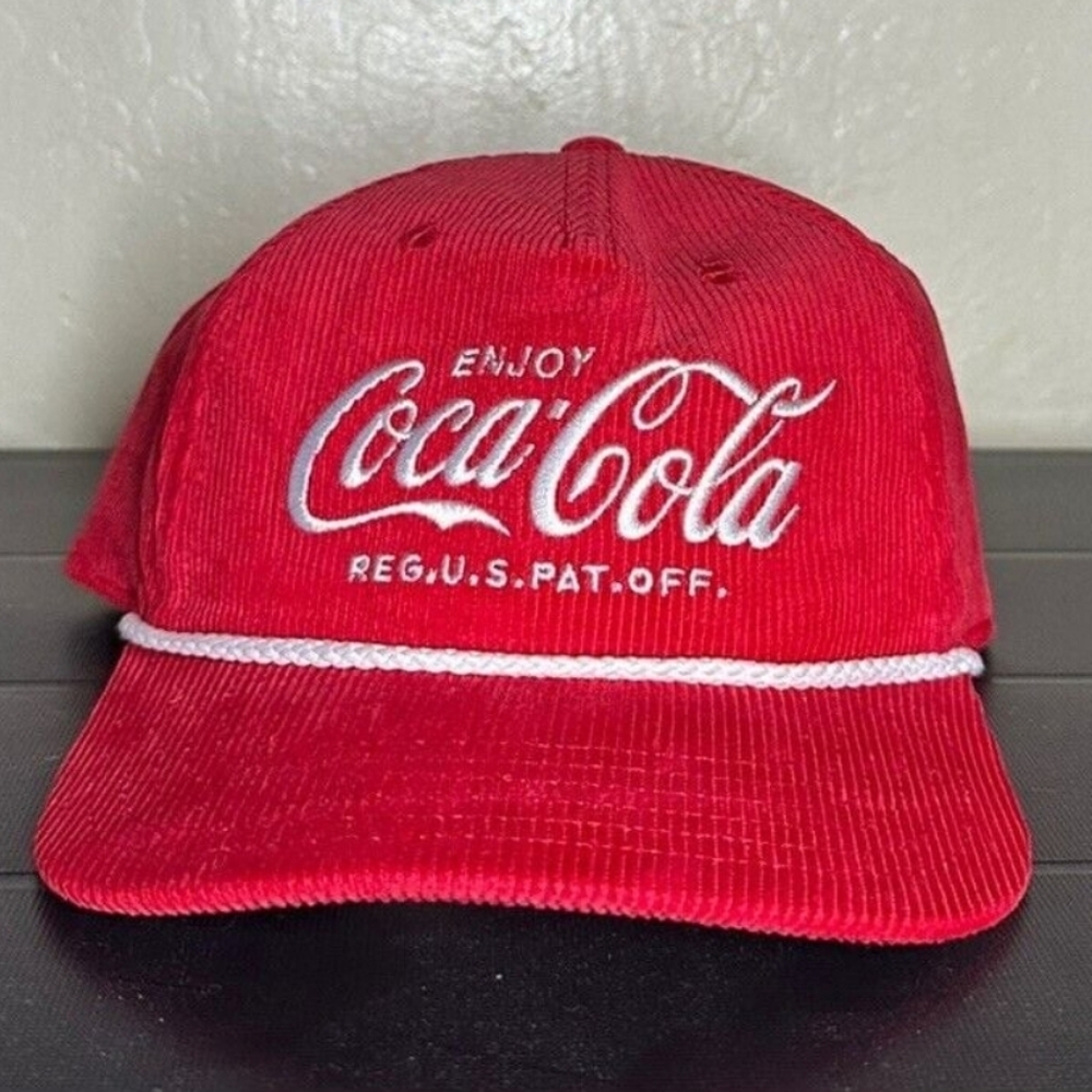 NWT Unisex Coca-Cola MAD Engine Corduroy Snapback Cap - Picture 4 of 6